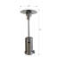 Chauffe-terrasse 46 000 - Chauffage silencieux et constant, corps en aluminium, profondeur de 18 po, production de 200 pieds carrés, 46 000 chauffe-eau sur pied, sortie généreuse pour les soirées fraîches, fabrication, 14 rayons de chaleur,
