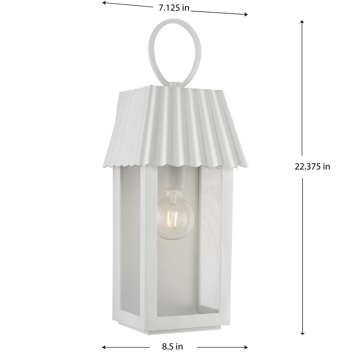 Godin Outdoor Wall Lantern, Shelter White