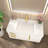Milana Floating Bathroom Vanity With Reinforced Acrylic Sink In Gloss White And Left Side Drawers-973883740