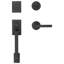 La Jolla Handleset with Single Cylinder Deadbolt and Contemporary Door Lever and Round Rosette-676086271-676086003