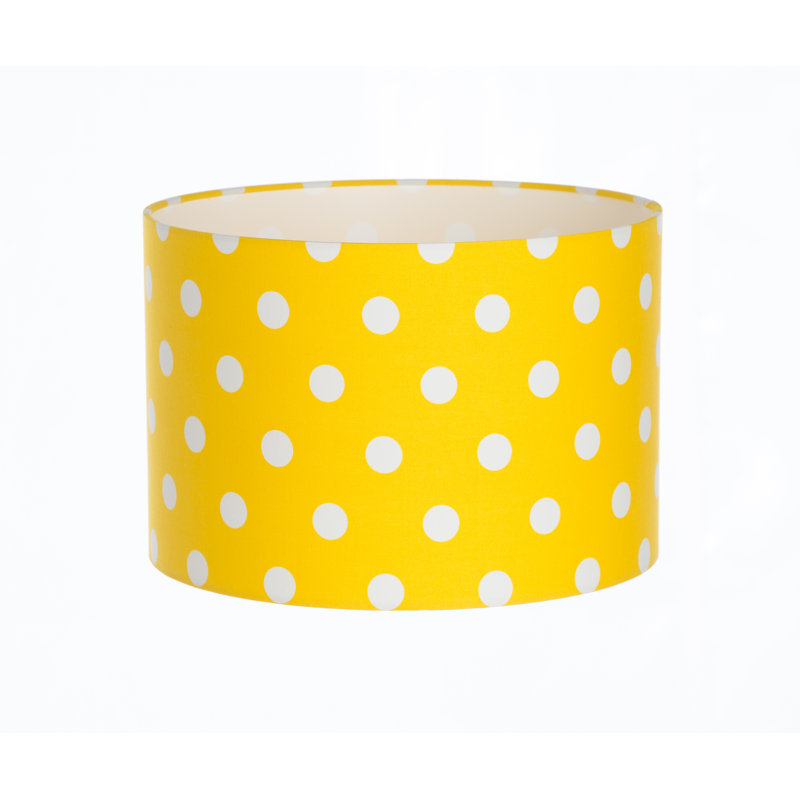 Cotton Drum Lamp Shade ( Screw On ), Sunshine Yellow, 20cm H x 40cm W x 40cm D