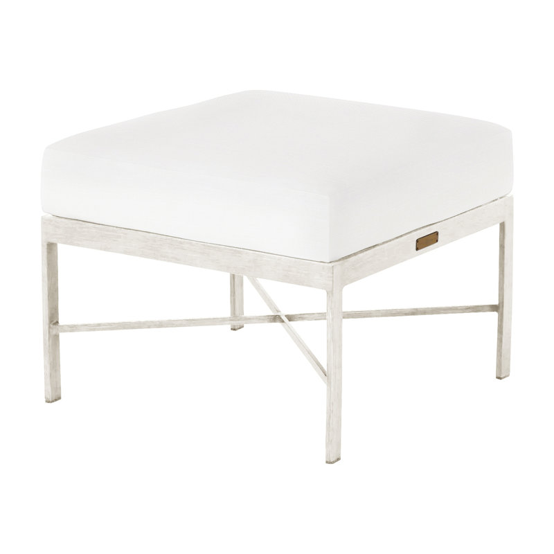 Repose-pieds en aluminium Monaco - Craie, Pas de soudure, Craie, InsideOut® Rollo ‑ lin dentelle