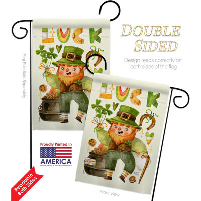 Double Sided 18.5'' H x 13'' W Polyester St. Patrick's Day Flag Set