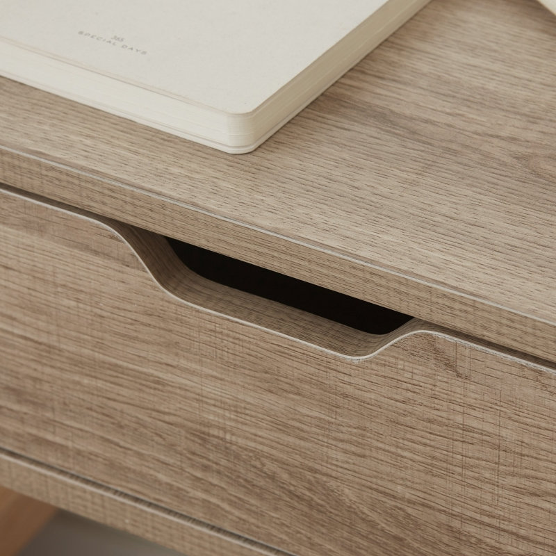 40cm W Engineered Wood Bedside Table