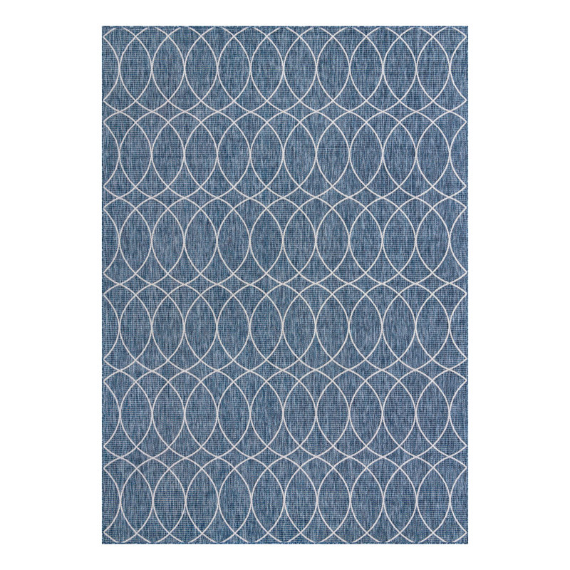 Tapis d'extérieur Blue_Unique, Rectangle de 10 pi x 14 pi