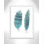 «Feathers in Turquoise II», art encadré-47566110-47566105