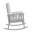 Chaise berçante d'extérieur en bois d'acacia Rashmare