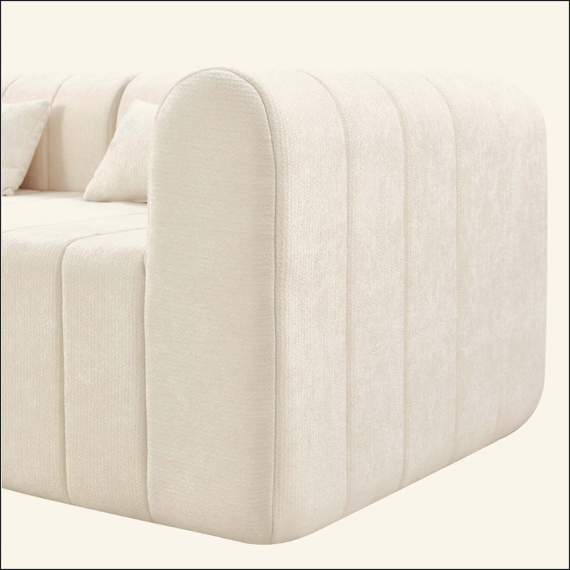 Canapé modulaire modulaire à compression complète, canapé modulaire rembourré en polyester sans os avec 4 pièces, canapé modulaire en éponge comprimé pour le salon