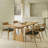  Modern Burlywood Rectangular Solid Wood Dining Table-774601728