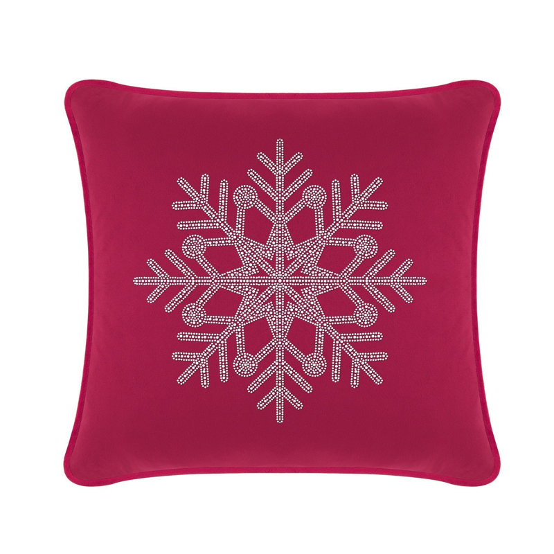Coussin Sparkles Home | Strass et fausses perles | Rembourrage en plumes | Couleurs personnalisables, Carré 16 po