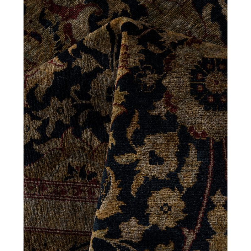 Overdyed Hand-Knotted Wool Modern-Contemporary Gray Area Rug 6' 3" x 9' 6"