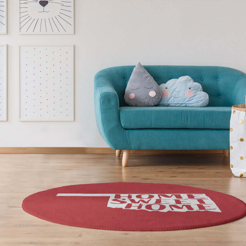 Chenille Indoor Rug, Round 5'