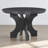 Modern Zanera 5-Piece Dining Table Set, 44" Round Dining Table with Curved Bench & Side Chairs,kitchen table set,dining table set,dining room set-1955674104