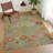 Machine Washable Indoor/Outdoor Chantille ACN2288 Damask Rug-930724304