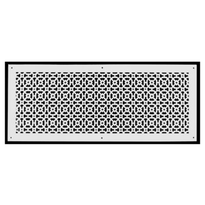  Ouverture de conduit 10 po x 30 po AIR RETOUR | Grille d'air lourde en fonte d'aluminium (12 po x 32 po au total) | Thermolaqué