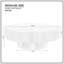 Table basse ronde gigogne en bois de 90 cm (35,43 po) pour appartement, table basse moderne pour salon avec pied robuste, NOIR-134883875-134883876