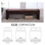 Banc long rembourré rectangulaire pour hall d'entrée 66,9 po Teddy-130905391
