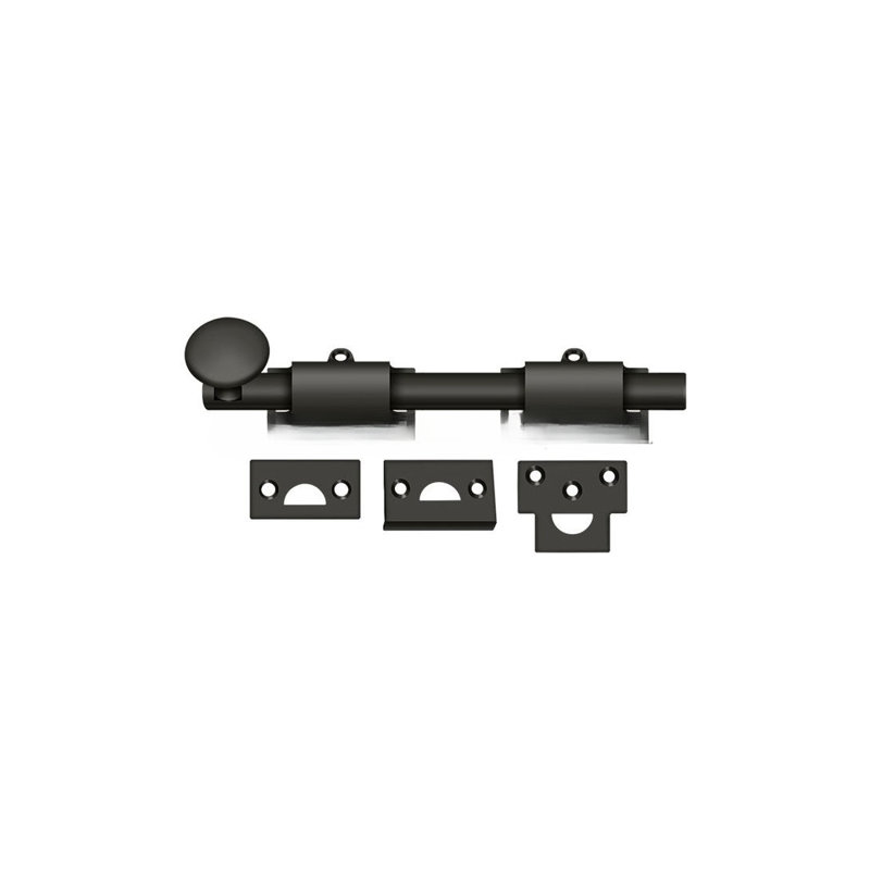 Brass Latch/Catch/Bolt, Oil-Rubbed Bronze, 1.25" H x 6" W x 1" D