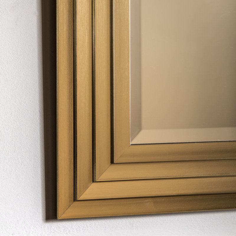 Ritz Gold Rectangle Mirror 109x79cm, 200.66 cm H x 276.86 cm W