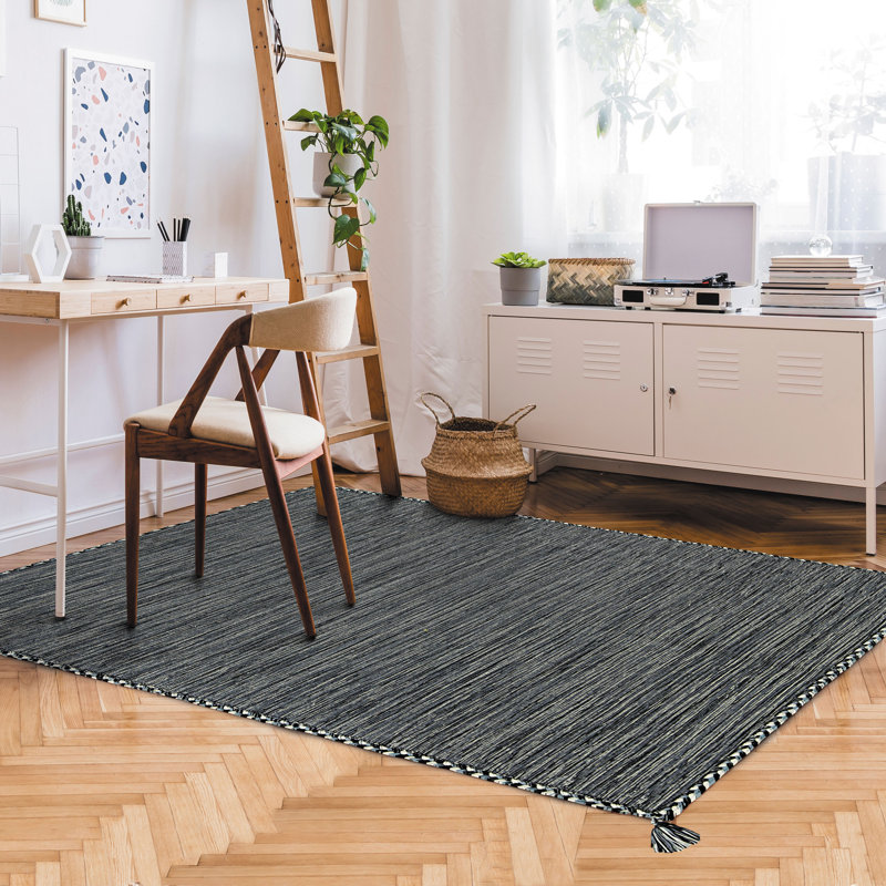 Lael Solid Colour Hand Woven Area Rug, Rectangle 160 x 230cm