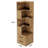 66.9" H Corner Bookcase With 5-Tier Shelf And 2 Drawers, L-Shaped Corner Storage Shelf Bookshelf-1489907068