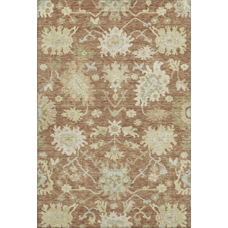 Premium Machine Washable Gurubaksh AMF1150 Global Rug, Rectangle 9 pi x 12 pi