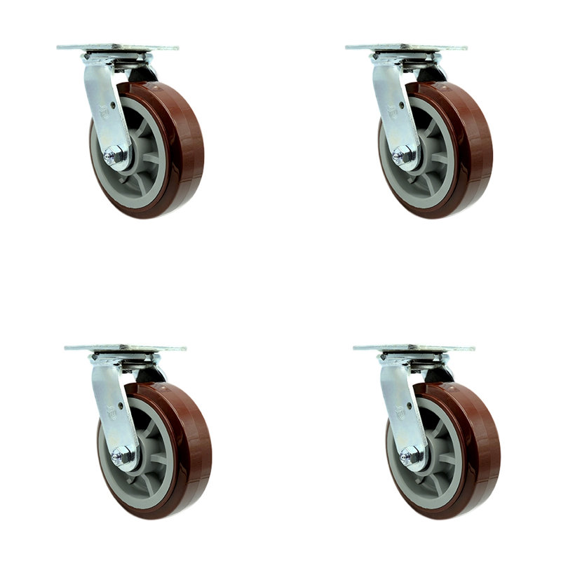 Ensemble de roulettes Greenlee - Chariot MA6065 GMX - 4 verrous pivotants verrouillables - SCC / GRE-SCC-30CS620-PPUR-BSL-4