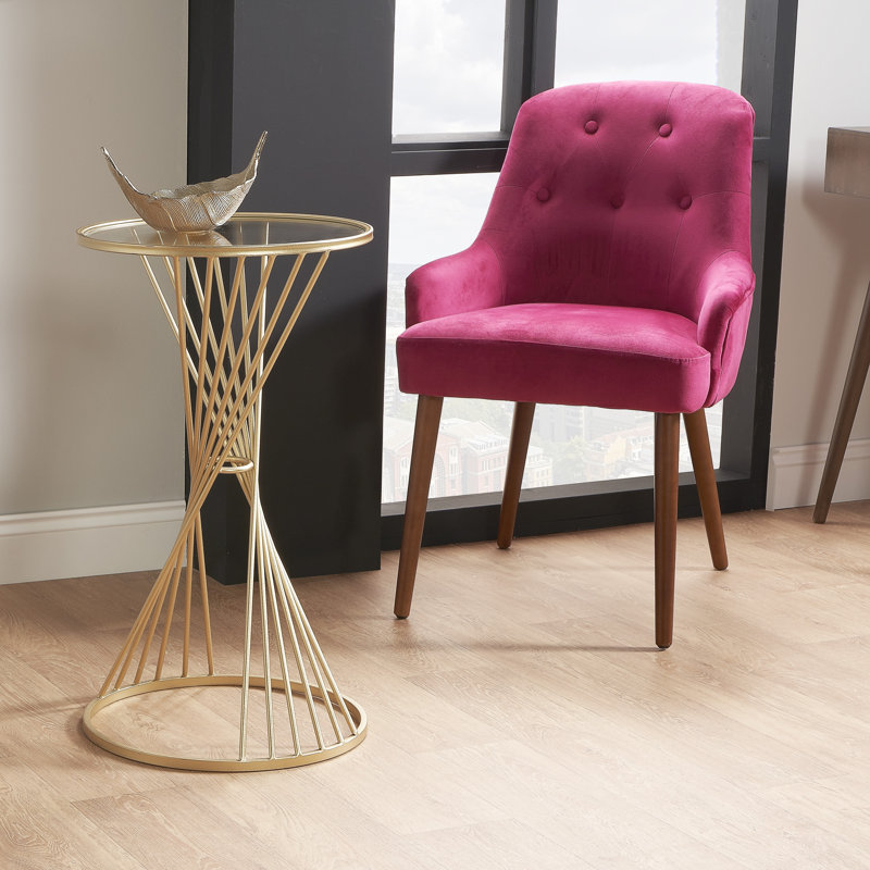 Lebanon Glass Top Pedestal End Table