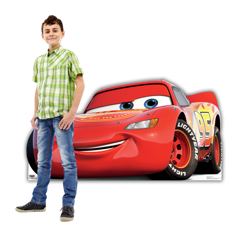 Life-Size Red Cardboard Lightning McQueen Standee