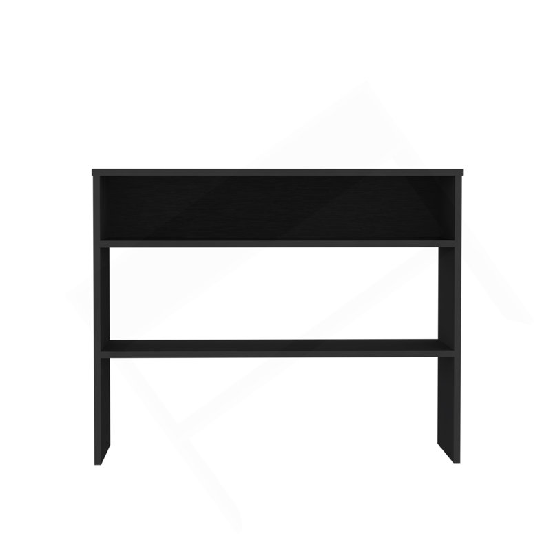 Console Vail en mélamine avec rangement ouvert, noir, Noir