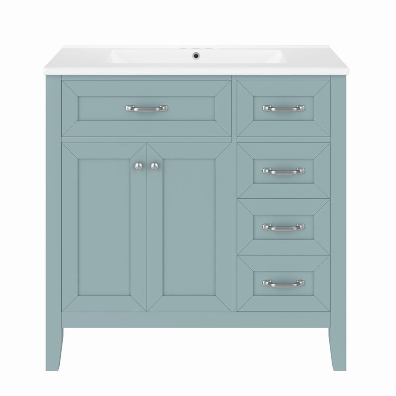 Ensemble de meuble-lavabo simple 36 po Adela, Vert