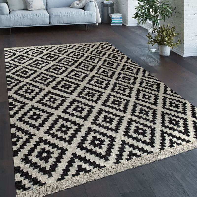 Redwood Geometric Hand Woven Area Rug, Rectangle 120 x 170cm
