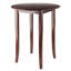 Table haute en bois massif Aseya, finition noyer, H 39,48 po x l 33,6 po x P 33,66 po