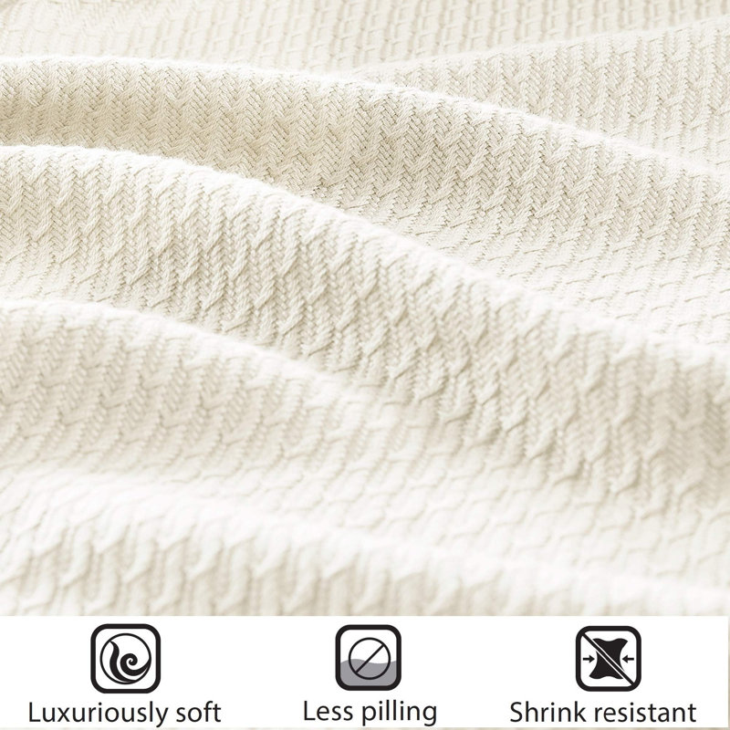 Couverture chauffante moelleuse, Double, Ivoire