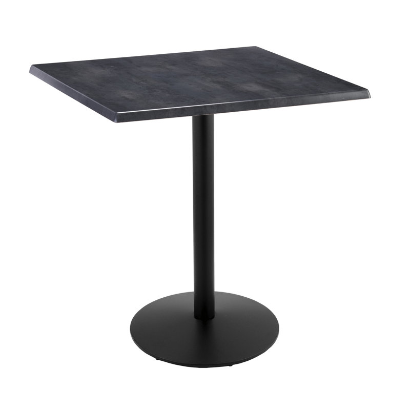 42" Tall, Indoor/Outdoor Table, 36" L x 36" W, Black Steel