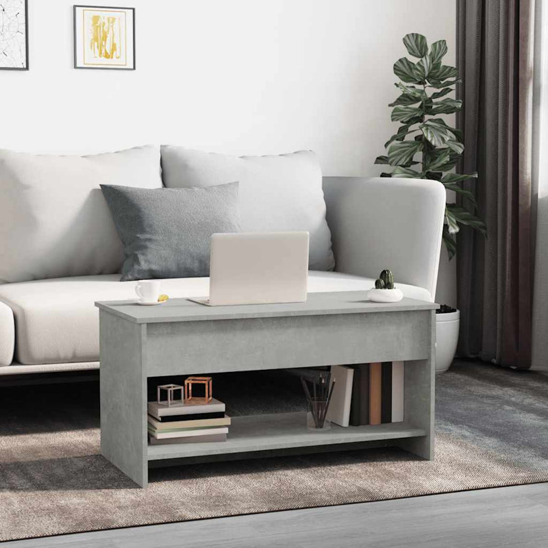 Buglosse Manufactured Wood Frame Single Coffee Table with Storage, Gray, 20.7" H x 40.2" W x 19.7" D
