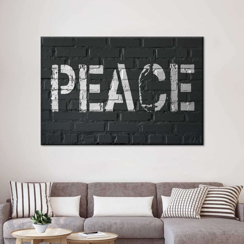 Peace Word Canvas Print, 8" H x 12" W x 1" D