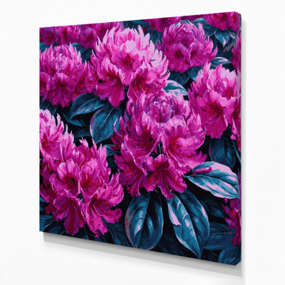«Botanical Rhododendrons», art mural sur toile mauve