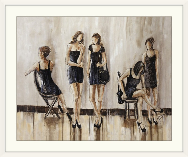 Akyiah " The Audition " by Farrell Douglass, 27" H x 32" W x 1" D, White Framed