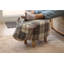 Tartan Cow Footstool with wooden legs-47967545
