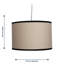27 cm Bamboo Drum Pendant Shade
