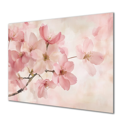 Spring Cherry Blossom Drift I - Pink Floral Metal Wall Art Print, Cherry Blossom Metal Print