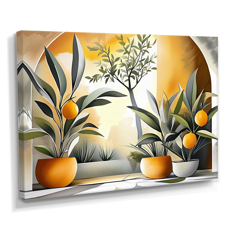 Southaven I - Kitchen Botanical Framed Canvas Wall Art, H 12 po x l 20 po, Toile tendue