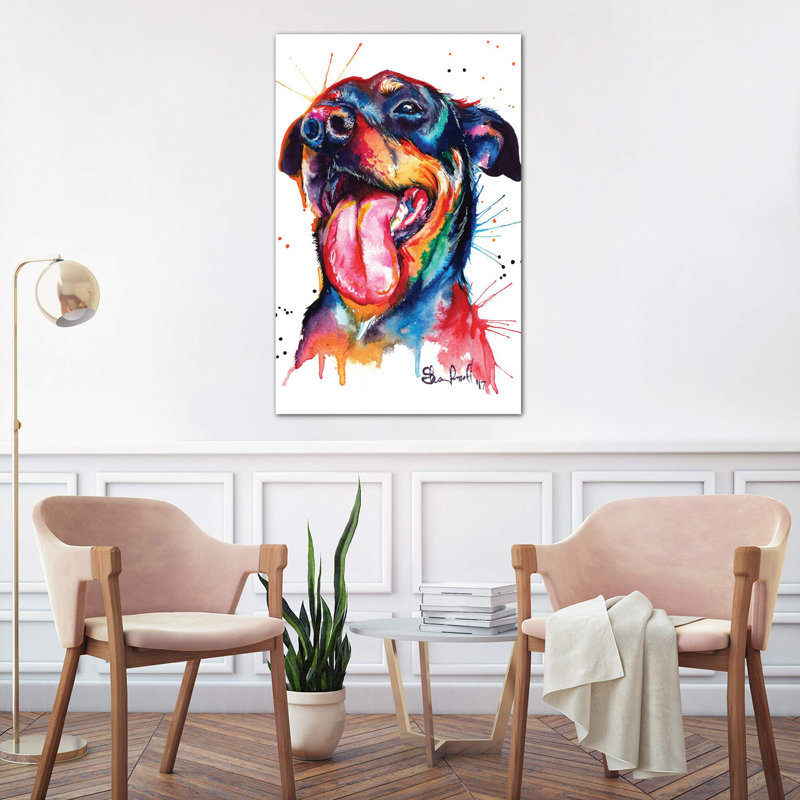 Rottie by Weekday Best - Wrapped Canvas Painting, 101.6 cm H x 66.04 cm W x 3.175 cm D