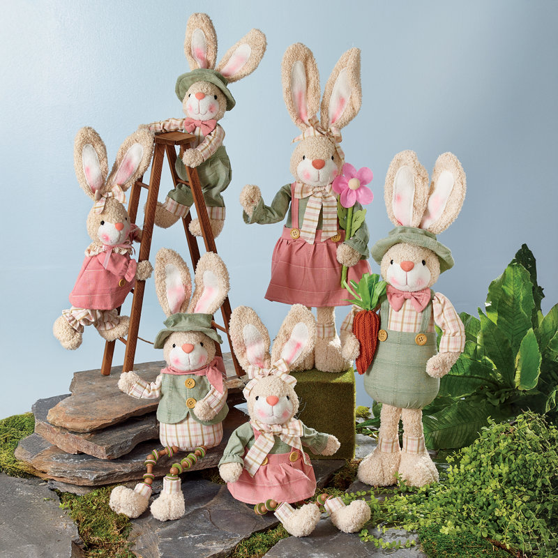 Décor Spring Bunny Family