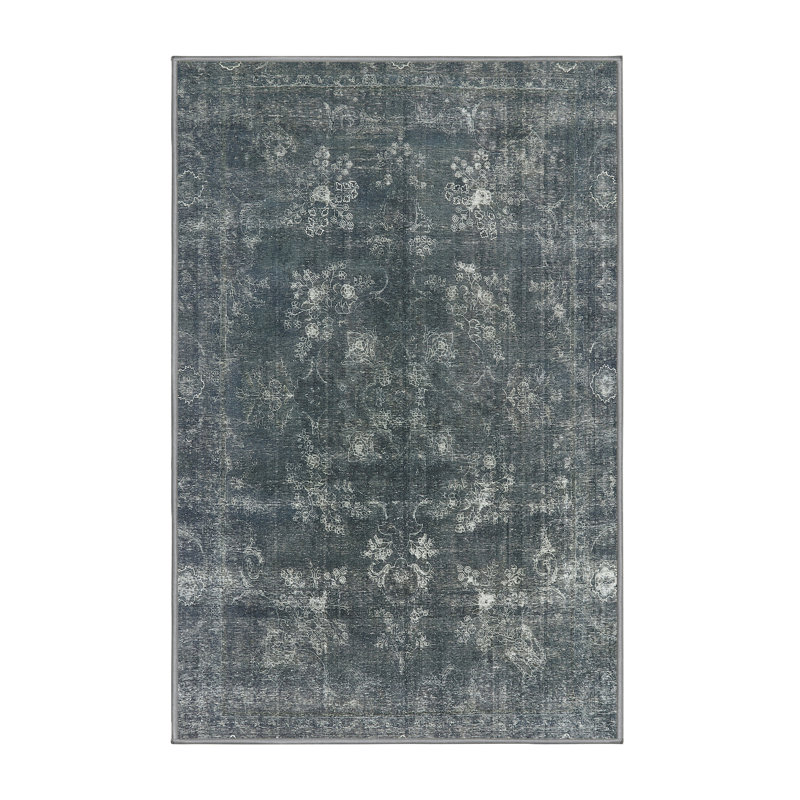 Tapis oriental gris Shenna, Rectangle 5 pi x 7 pi