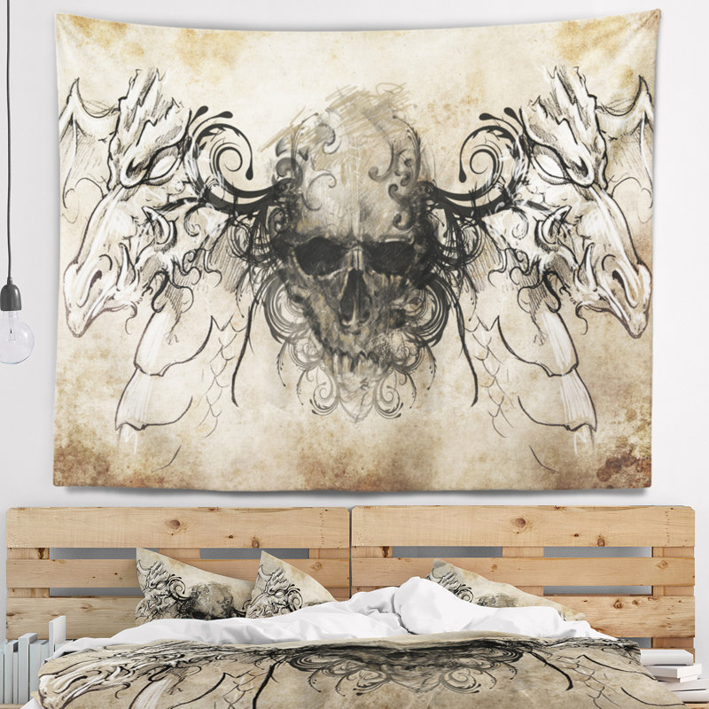 Abstract Polyester Tapestry, 50" H x 60" W