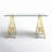 Dita Glass Top Metal Base Dining Table-593786572-593782726