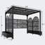 Ensemble de pergola en métal 8 x 10 pi avec 4 jardinières et treillis