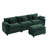 Modular Sectional Sofa, Comfy Cloud Couch With Movable Ottoman, 3-Seat Corduroy Sofa Sleeper With Double Cushions, Deep Seat Sofa With 5 Pillows For Living Room(3 Seater With 1 Ottoman)-257694320